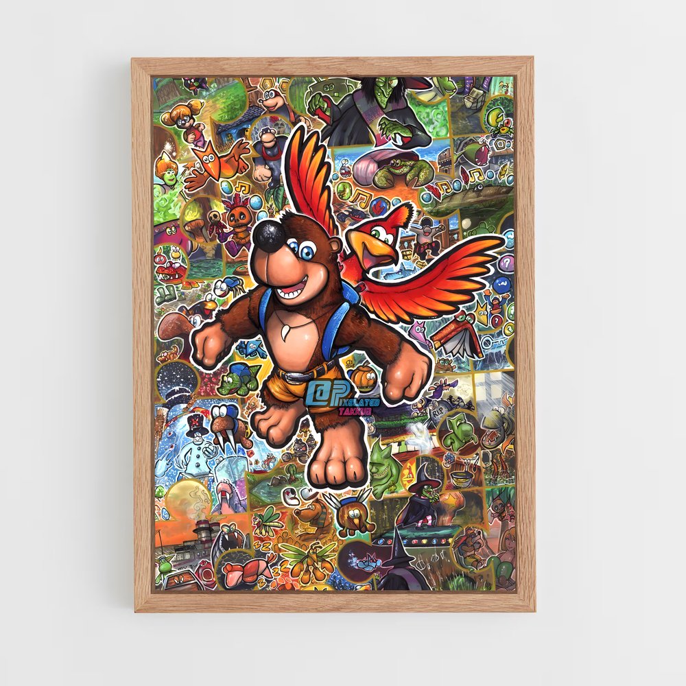 Poster Banjo's Adventure – affiche Super Smash Bros (vue 4)